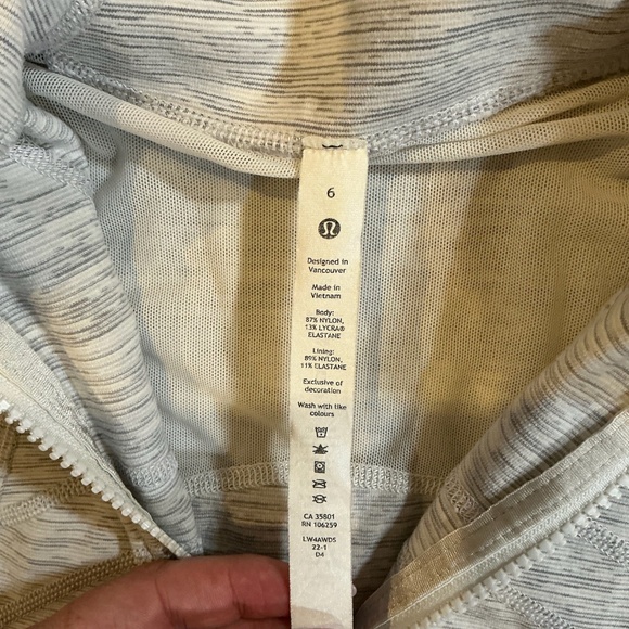 Lululemon Define Jacket Heathered Light Gray White Size 6 - Picture 10 of 12